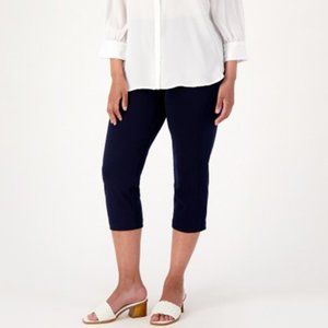 Susan Graver Tall LK Fusion Pull on Crop Pants NWOT